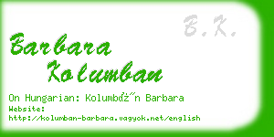 barbara kolumban business card